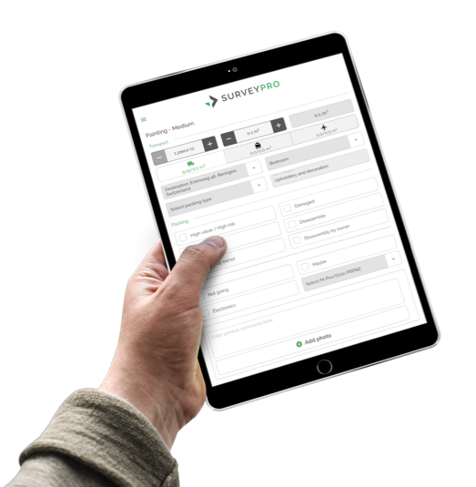 SurveyPro Moving Estimate App for Moving Companies Move4U