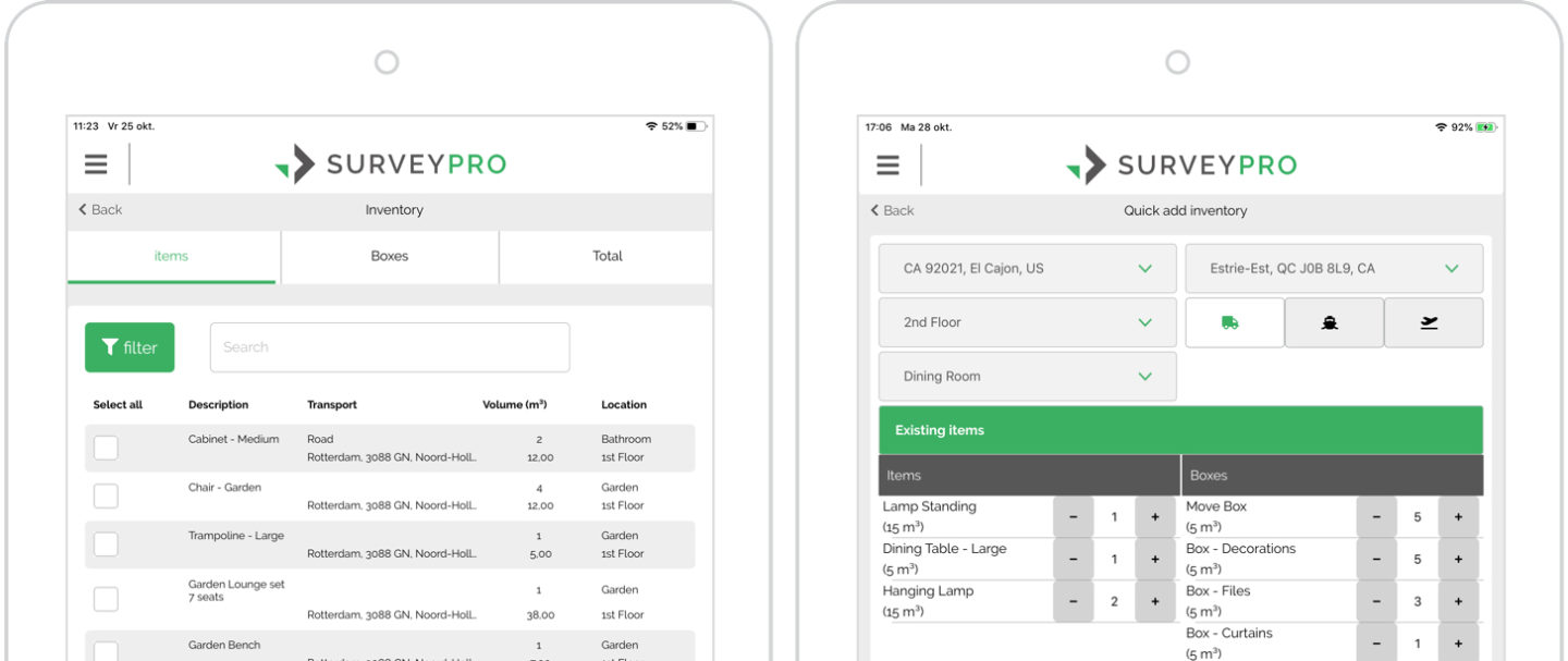 Survey Pro Home inventory app